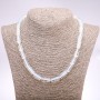 Moonstone Necklace (Synthetic) Cylinder, 8x17mm Diameter, 45cm Length