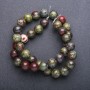 Natural Stone Beads Dragon Blood Jasper Smooth Round Bead, Diameter 10(+-)mm, Strand Length 38(+-)cm