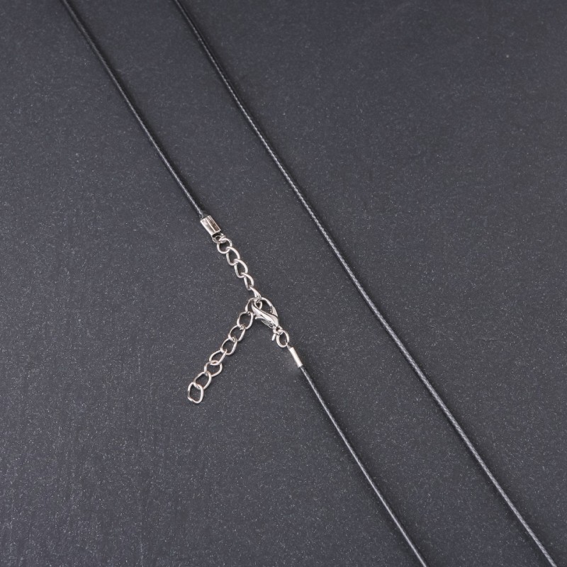 Price per Pack /10pcs. Waxed Cord for Pendants, 1.5mm Diameter, 60-68cm Length, Black