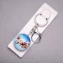 New Year Santa Claus on a Reindeer Keyring, length 10cm