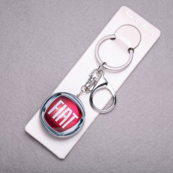 Fiat Car Metal Keyring, 10cm length