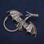 Silver Dragon Brooch, 79x72mm