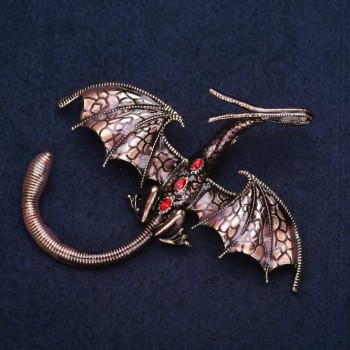 Brooch "Bronze Dragon" 79x72mm