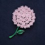 Flower Brooch "Pink Hydrangea" 60x40mm