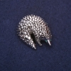 Pangolin Brooch, 38x28mm, Silver-Tone Metal