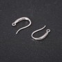 Earring posts with rhinestones 14x2mm silver-plated metal price per pair