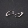Smooth Earring Hooks 16x1.5mm Silver-tone Metal Price per Pair