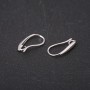 Smooth Earring Hooks 16x1.5mm Silver-tone Metal Price per Pair