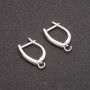 Earring Hooks Silver-tone Metal 19x3mm +/- Pair