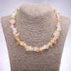 Necklace, Natural Citrine Chips, Diameter 10-14(+/-)mm, Length 45-50cm