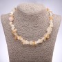 Necklace, Natural Citrine Chips, Diameter 10-14(+/-)mm, Length 45-50cm