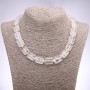 Rock Crystal Necklace, Rectangle, Diameter 13x18x6mm, Length 45cm+