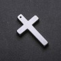 Hematite Cross Pendant 27x43x4mm