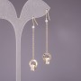 Drop Earrings 4x60mm, gold-tone metal