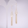 Tassel Earrings 73x11mm Gold-Tone Metal Korea