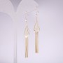Tassel Earrings 73x11mm Gold-Tone Metal Korea