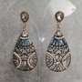 Long Earrings "Golden Beauty", gold-tone metal, length 7cm