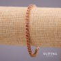 Xuping Bracelet with Red Stone, Thickness 4mm, Length 18-19mm, 18K Gold Plated