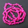 Raspberry Tinted Pressed Stone Chip Beads, diameter 8+/-mm, length 80cm