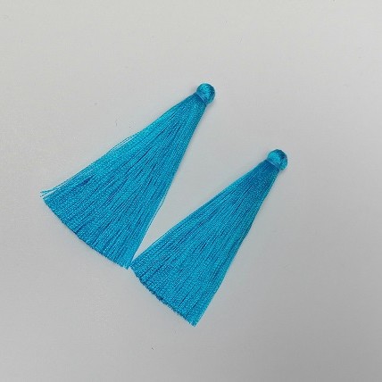 Craft Tassel Blank 'Light Blue', 7cm Length, 7mm Diameter, Pair