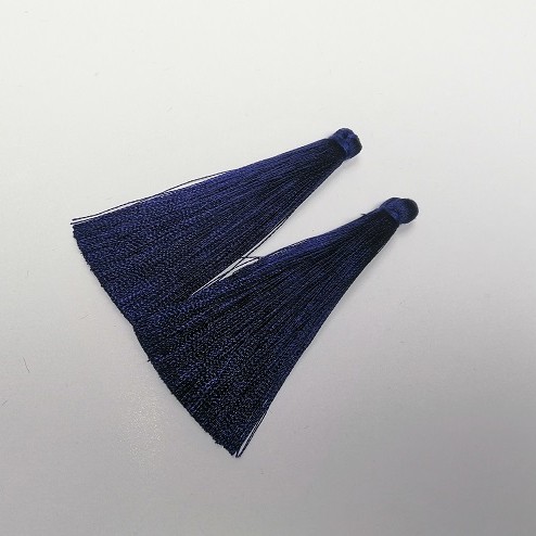 Craft Tassel Blank 'Dark Blue', 7cm Length, 7mm Diameter, Pair