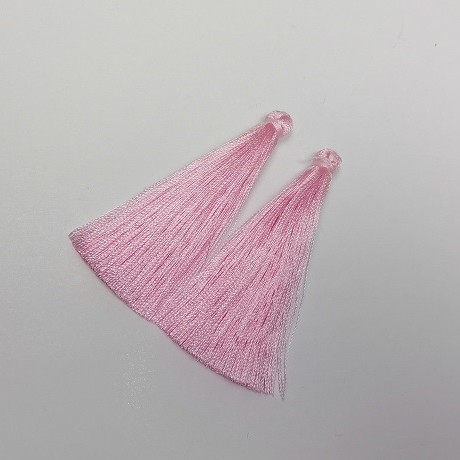 Craft Tassel Blank 'Pink', 7cm Length, 7mm Diameter, Pair
