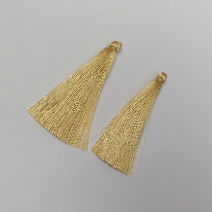 Craft Tassel Blank 'Latte', 7cm Length, 7mm Diameter, Pair