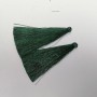 Craft Tassel Blank "Dark Emerald", length 7cm, diameter 7mm, pair