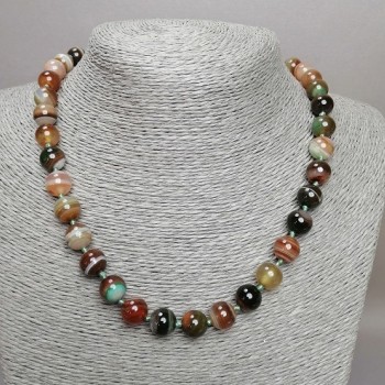 Agate Beads Smooth Ball, diameter 10mm, length 45cm