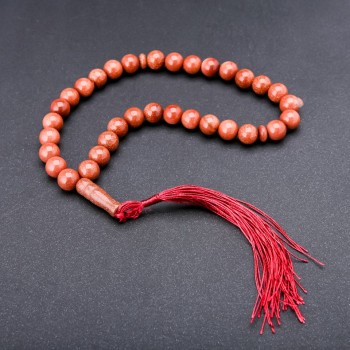 Aventurine Golden Sand (Synthetic) Stone Mala, 33 beads, diameter 10mm+
