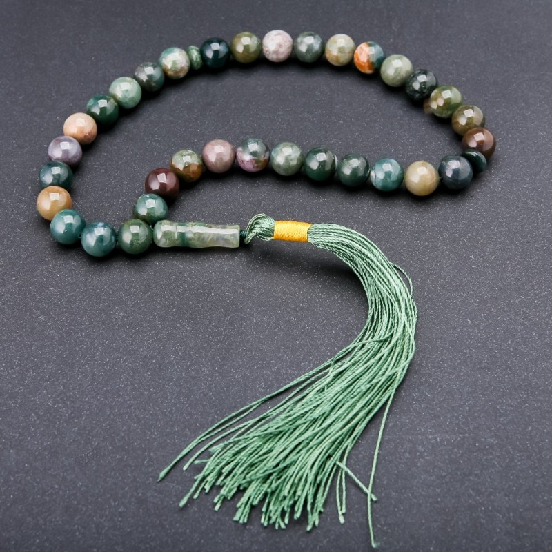 Jasper Prayer Beads, 33 Beads, 10mm Diameter +