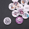Wooden Kids' Buttons 'Pirate Skulls', White/Multicolour, 20mm, Pack of 30