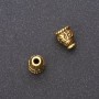 Bead Cap Findings 9x7x4mm, Inner Diameter 2.5-4mm, Pack 20g (24 +/- pcs), Antique Gold