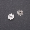 Jewellery Findings Bead Cap 8mm, inner diameter 2mm, pack of 20g (63 +/- pcs), colour silver metal