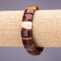 Mookaite Jasper Bracelet, Link 16x11+-mm, Length 18cm, Elastic Band