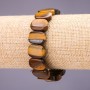Bracelet Tiger's Eye link 17x12+-mm, length 18cm on elastic