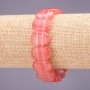 Watermelon Tourmaline Bracelet, link 18x14+/-mm, length 18cm on elastic