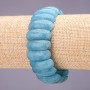 Aquamarine Bracelet, link 25x10+/-mm, length 18cm on elastic