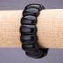 Aventurine (Synthetic) Blue Sand Cairo Night Bracelet, Link 25x12+-mm, Length 18cm, Elastic Band