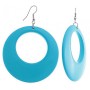 Earrings – Congo hoop earrings with turquoise, 75×53mm