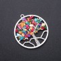 Pendant 'Tree of Happiness' Multicolour Mother-of-Pearl, Diameter 57mm