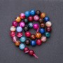 Agate Beads on String, Multicolour Faceted Round, diameter 10mm, length 38cm