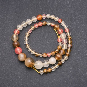 Chalcedony Beads (Imitation), Graduated Smooth Round Strand, diameter 6-14mm, length 44cm