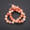 Selenite Beads Imitation Smooth Round, Diameter 10 (+/-) mm, Length 38cm