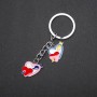 Hearts Keyring, Silver Metal Colour