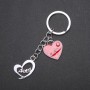 Hearts Keyring, Silver Metal Colour