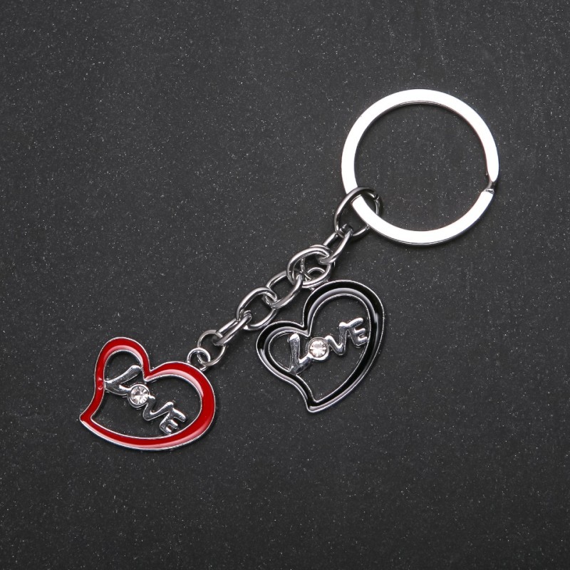 Heart Keyring, Silver Metal Colour