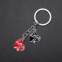 Heart Keyring, Silver Metal Colour