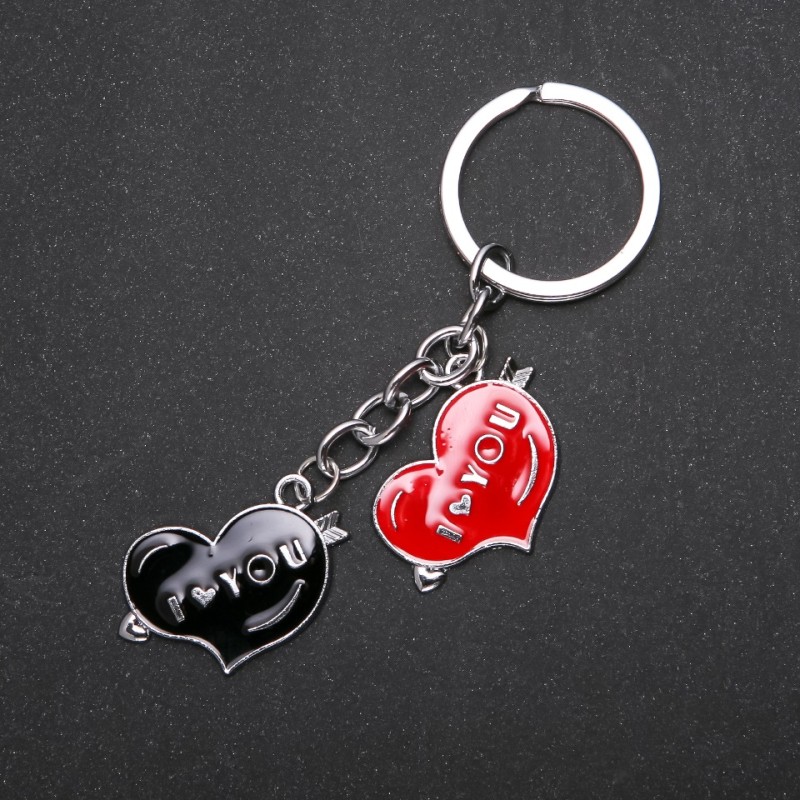 Heart Keyring, Silver Metal Colour