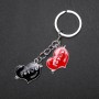 Heart Keyring, Silver Metal Colour